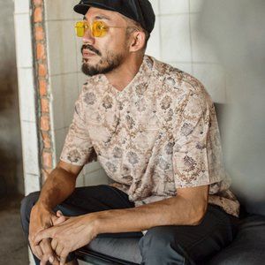 Original Budapest Cuba collar shirt short-sleeved